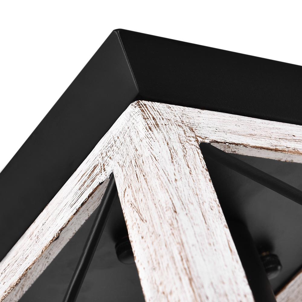 Farmhouse Square Cage Flush Mount Ceiling Light