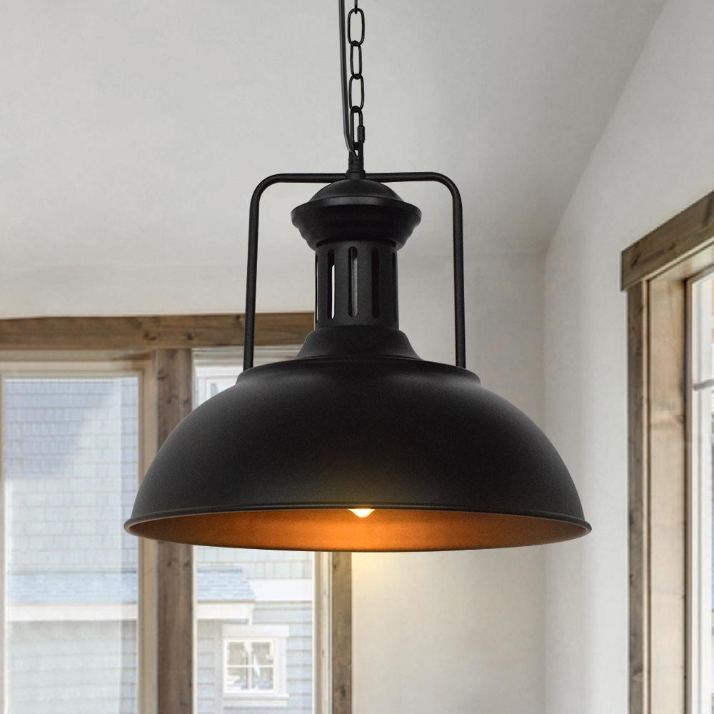 Industrial Single Dome Pendant Light