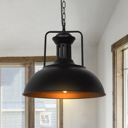Industrial Single Dome Pendant Light
