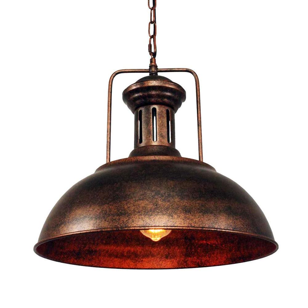Industrial Single Dome Pendant Light