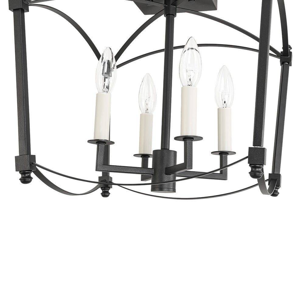 4-light French Antique Candle Style Lantern Semi Flush