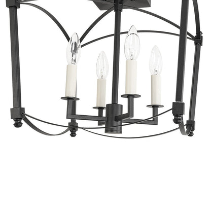 4-light French Antique Candle Style Lantern Semi Flush
