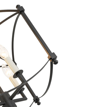 4-light French Antique Candle Style Lantern Semi Flush