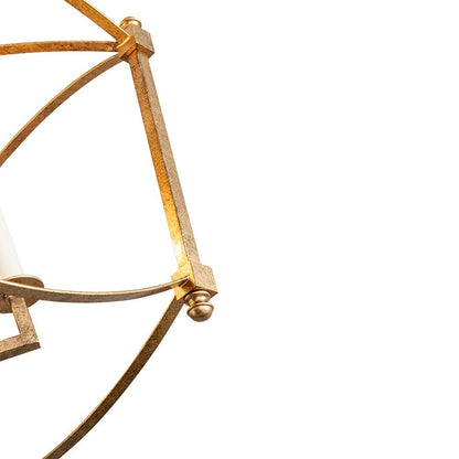 4-light French Antique Candle Style Lantern Semi Flush