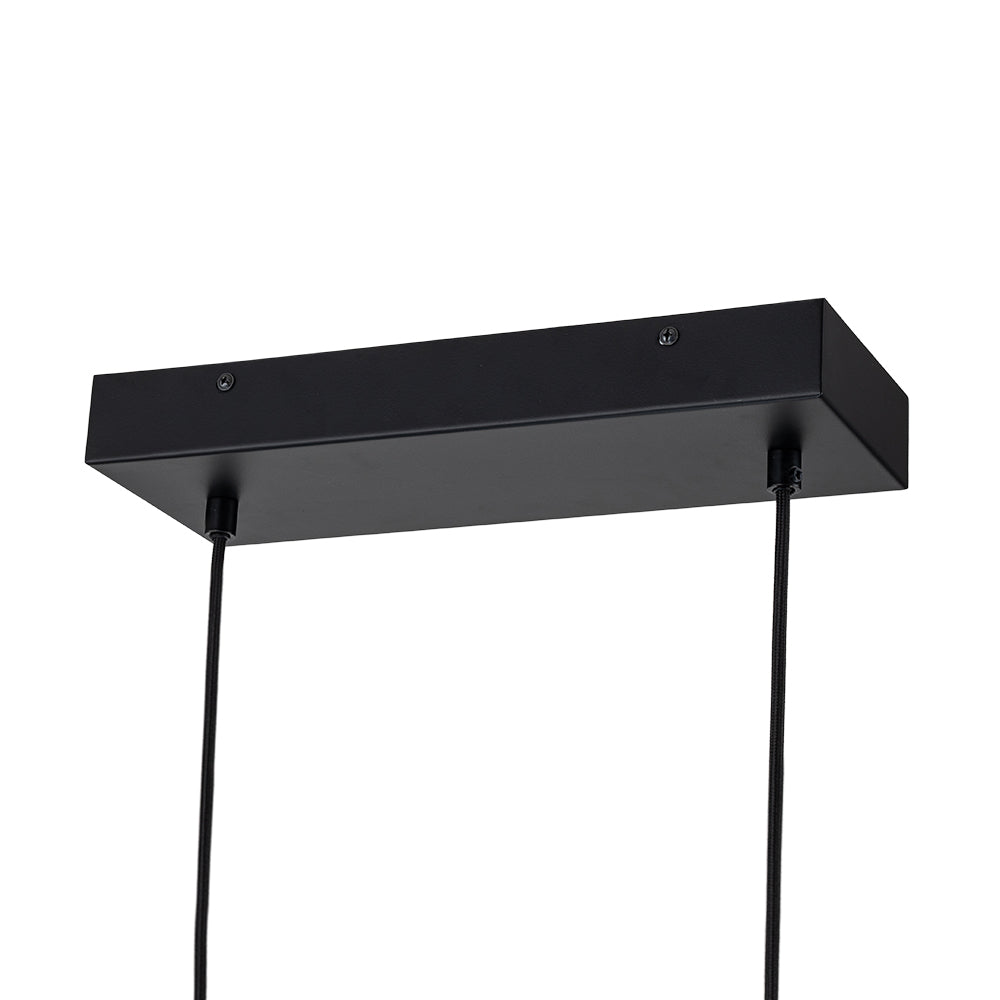 Dimmable LED Rustic Linear Oak Wood Kitchen Island Pendant