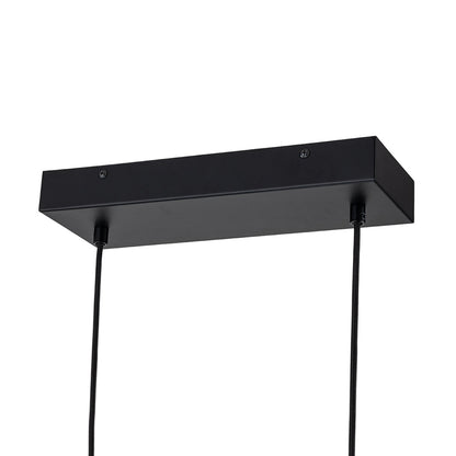 Dimmable LED Rustic Linear Oak Wood Kitchen Island Pendant