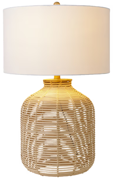 Coastal Boho Rattan Table Lamp