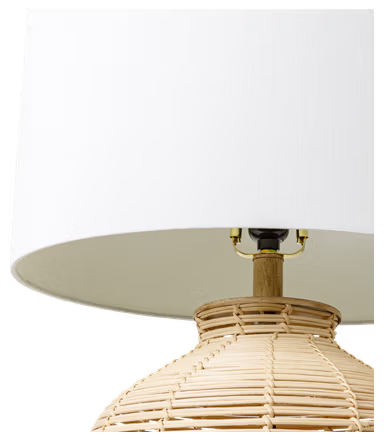 Coastal Boho Rattan Table Lamp