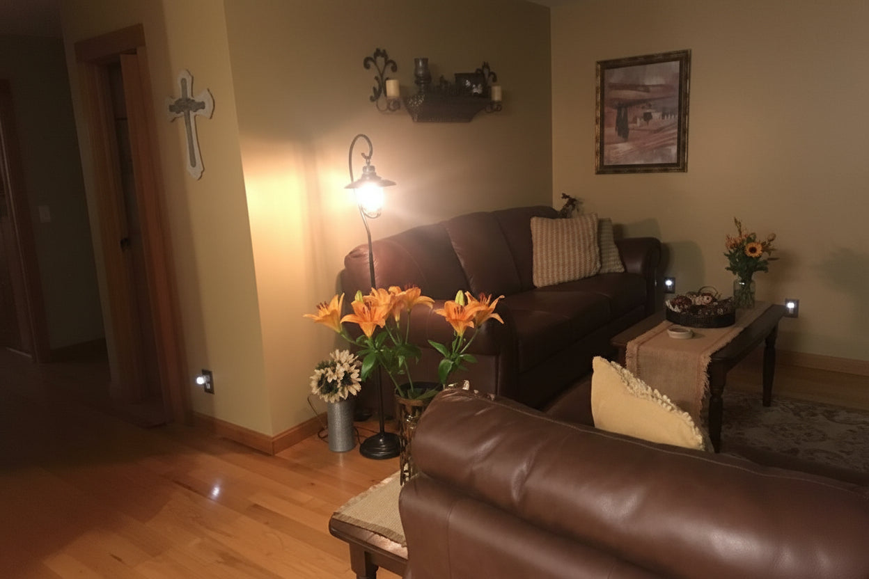 Farmhouse Industrial Lantern Floor Lamp