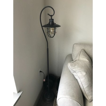 Farmhouse Industrial Lantern Floor Lamp