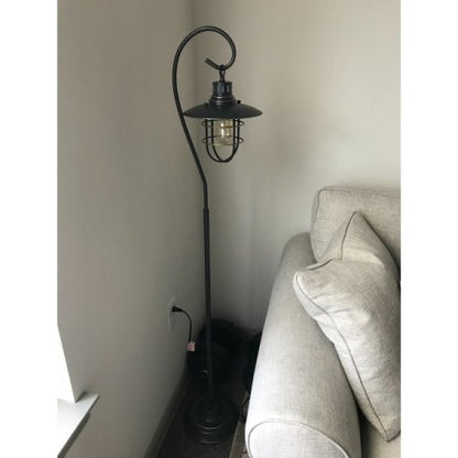 Farmhouse Industrial Lantern Floor Lamp