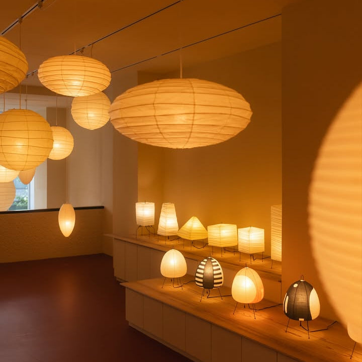 Simple Xuan Paper Standing Lamp